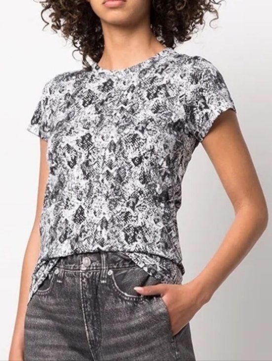rag & bone Tops - rag & bone All Over Snake Cotton Tee Classic Fit Size M Graphic Tee